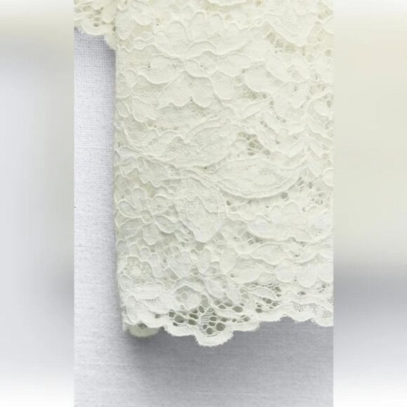 ZARA LACE CROP SHIRT - Picture 7 of 7